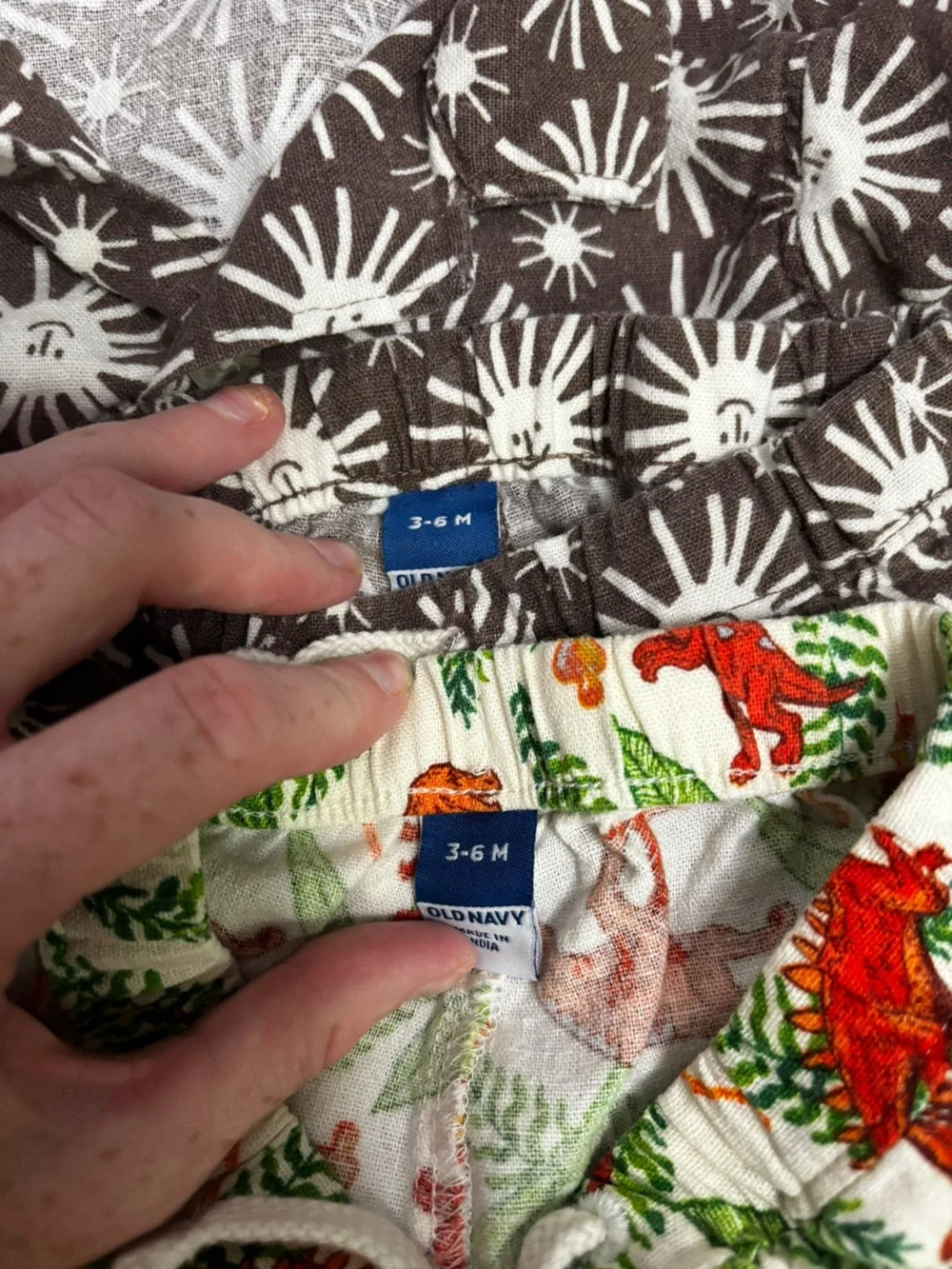 Baby Boy Linen Blend Button Up Short Sleeve Shirt/Shorts Set Size 3-6 Months